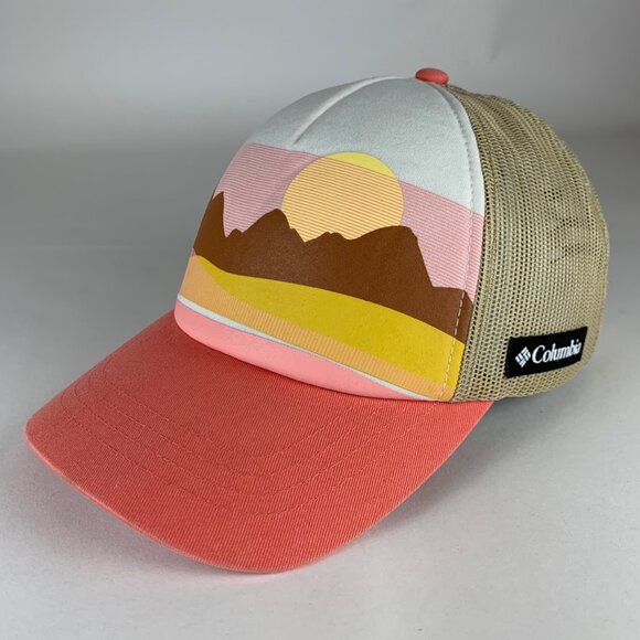 Columbia Accessories - Columbia Unisex Beige White Pink Foam Snapback Trucker Hat